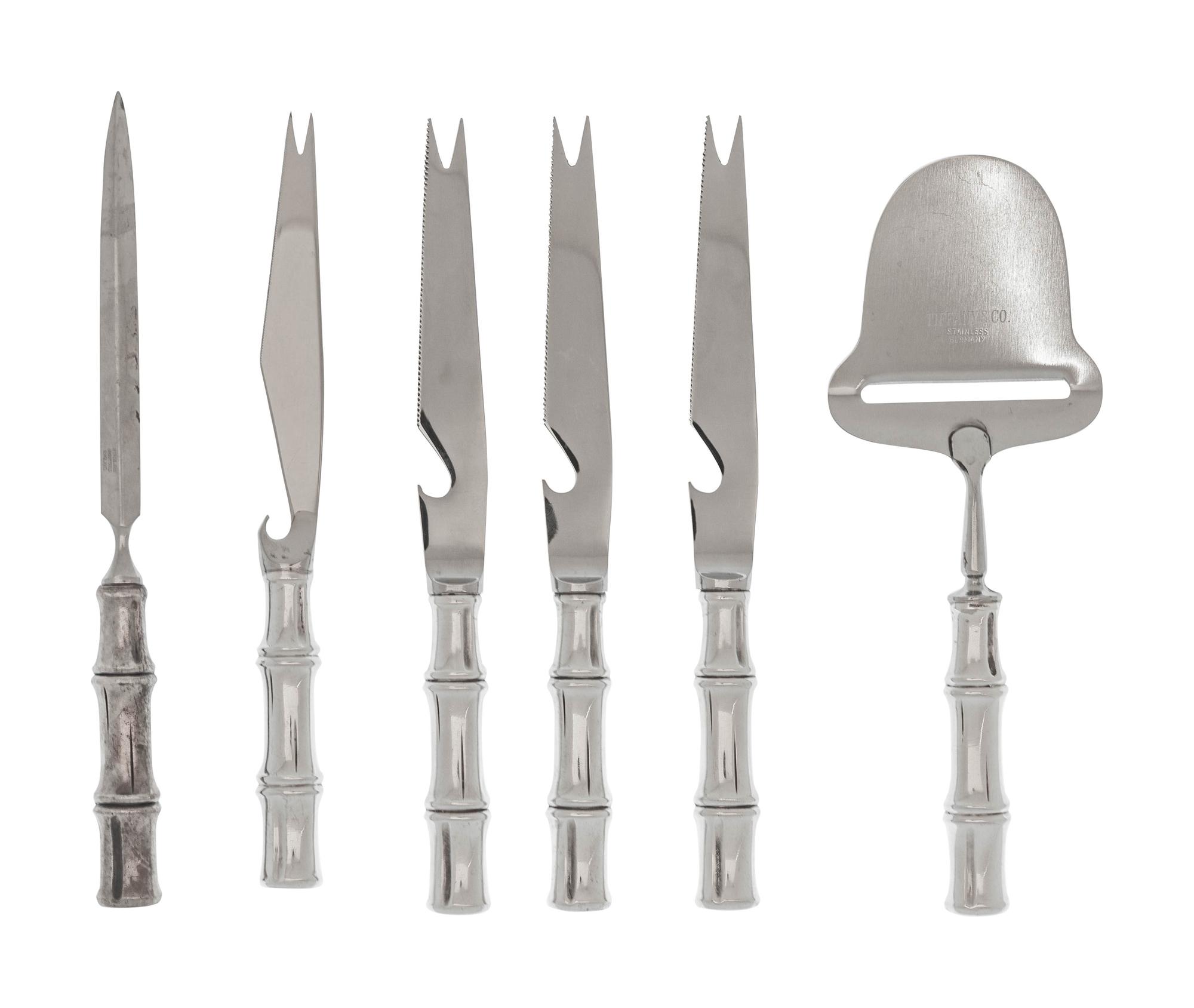 A Group of Six Tiffany & Co. Bamboo Pattern Articles