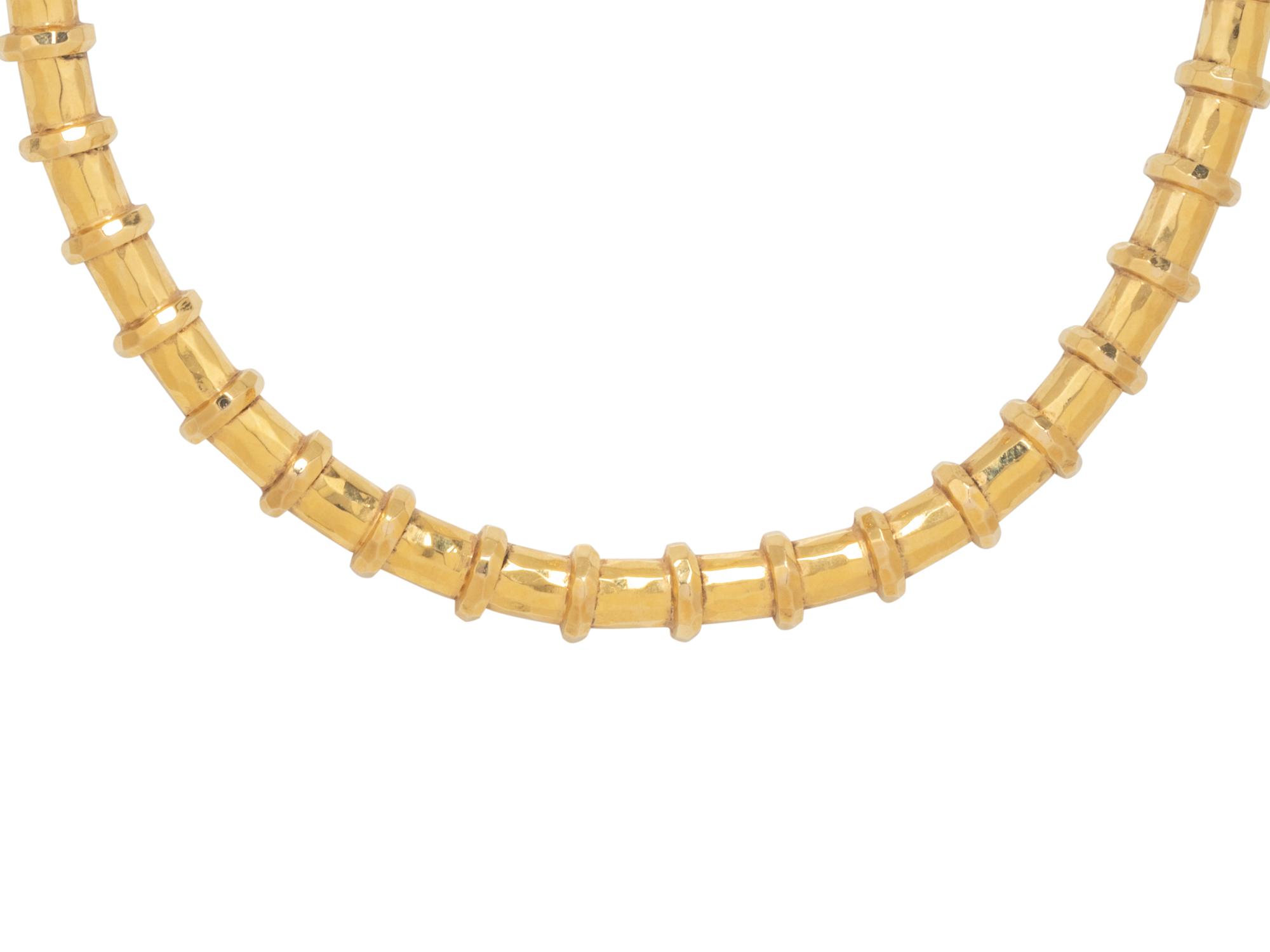 HENRY DUNAY, YELLOW GOLD NECKLACE