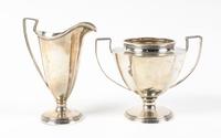 An American Silver Creamer & Sugar Set, International Silver Co., 20th Century,