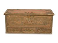 A Middle Eastern Nailhead-Decorated Trunk