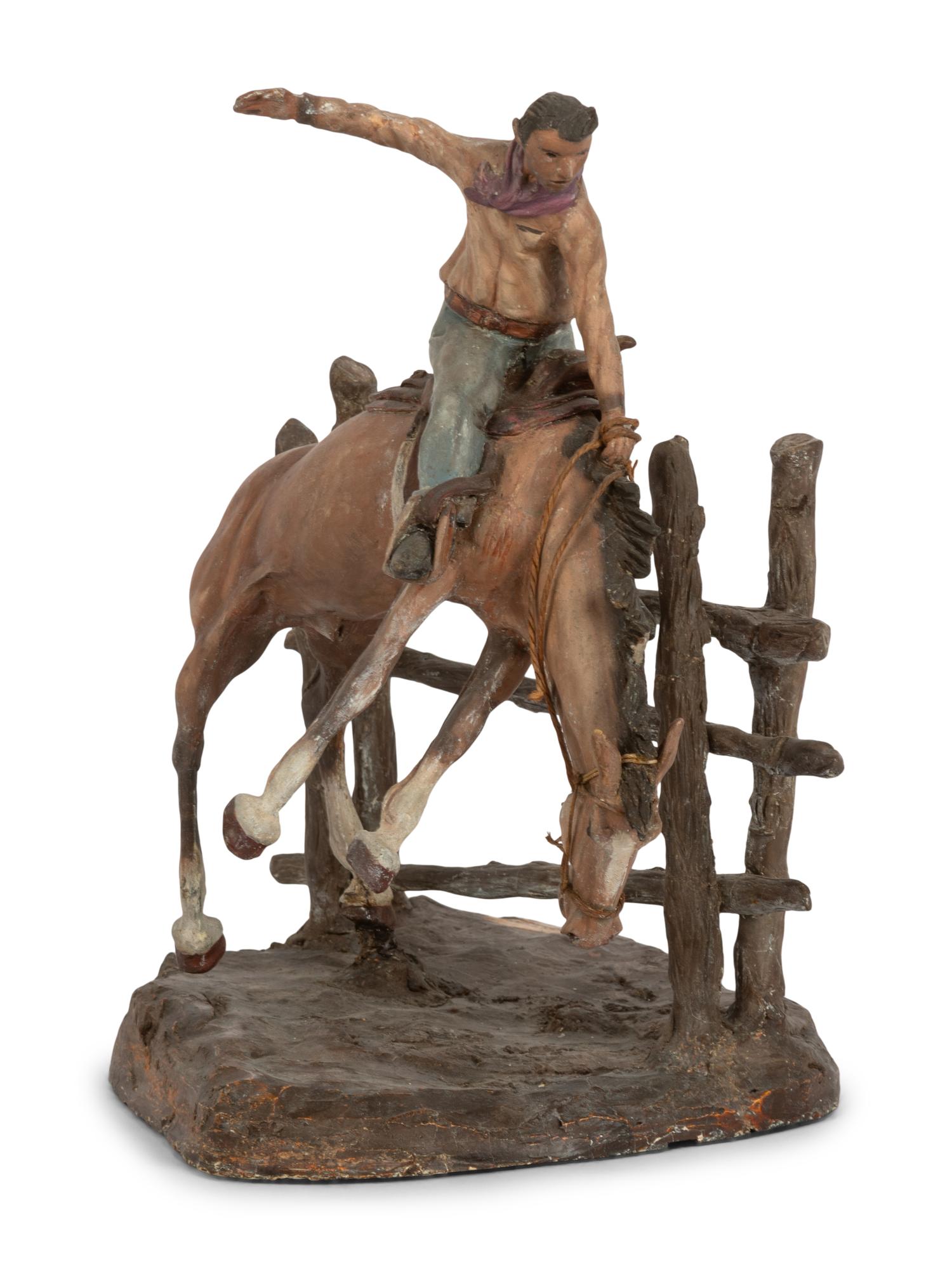 Cowboy on Bucking Bronco