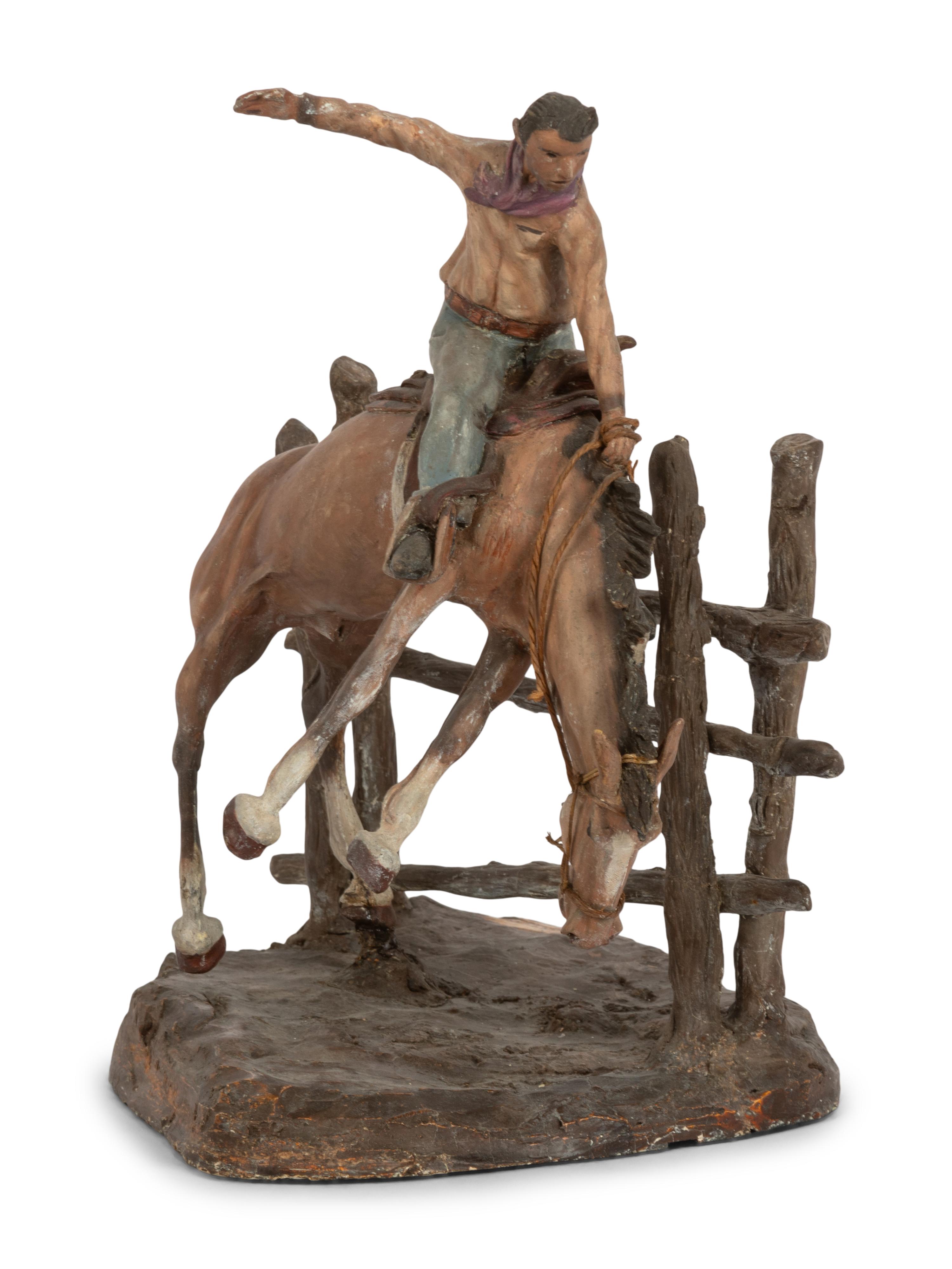 Cowboy on Bucking Bronco