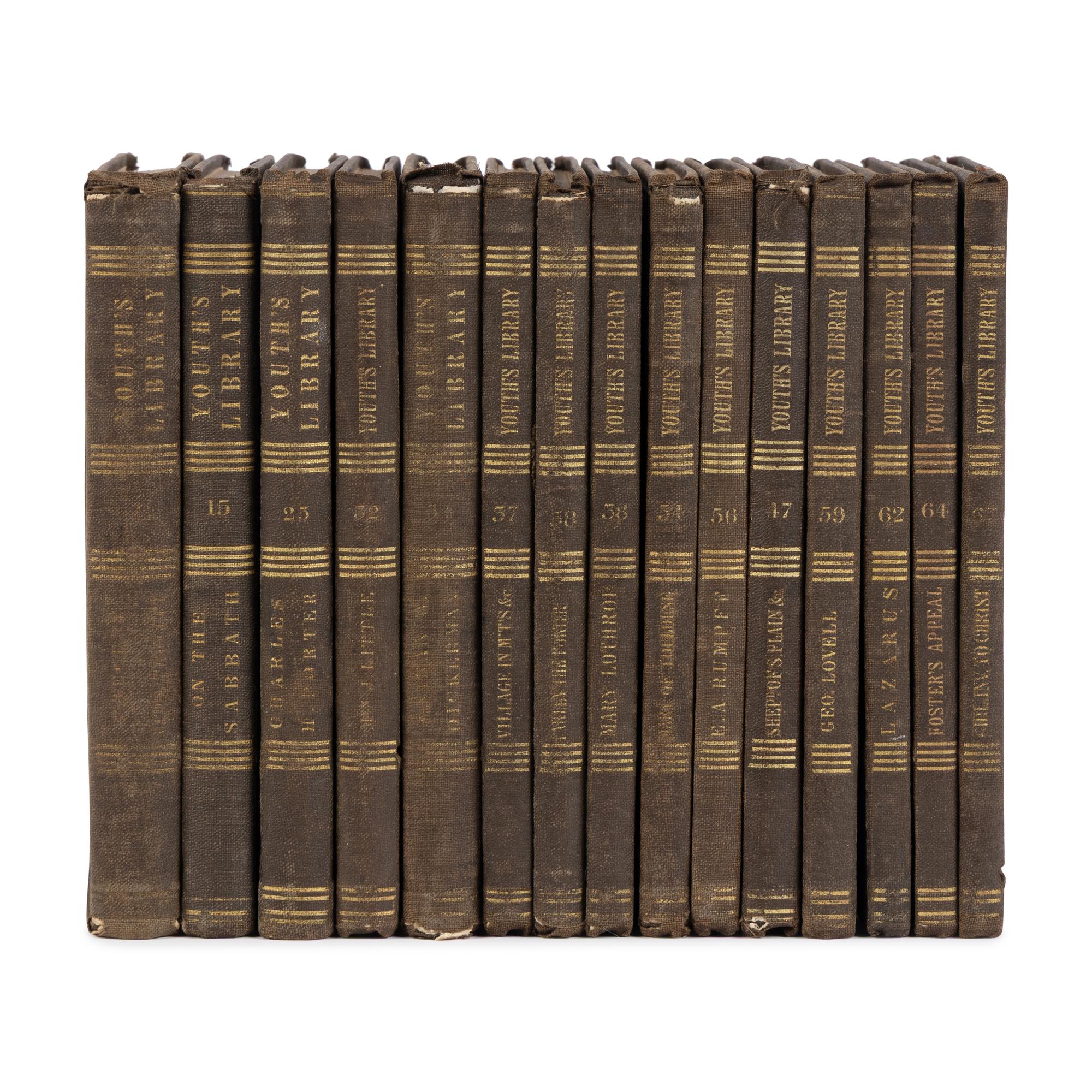 [Children's & Illustrated] Group of 15 matching cloth juvenile tracts from the “Youth’s Library” series