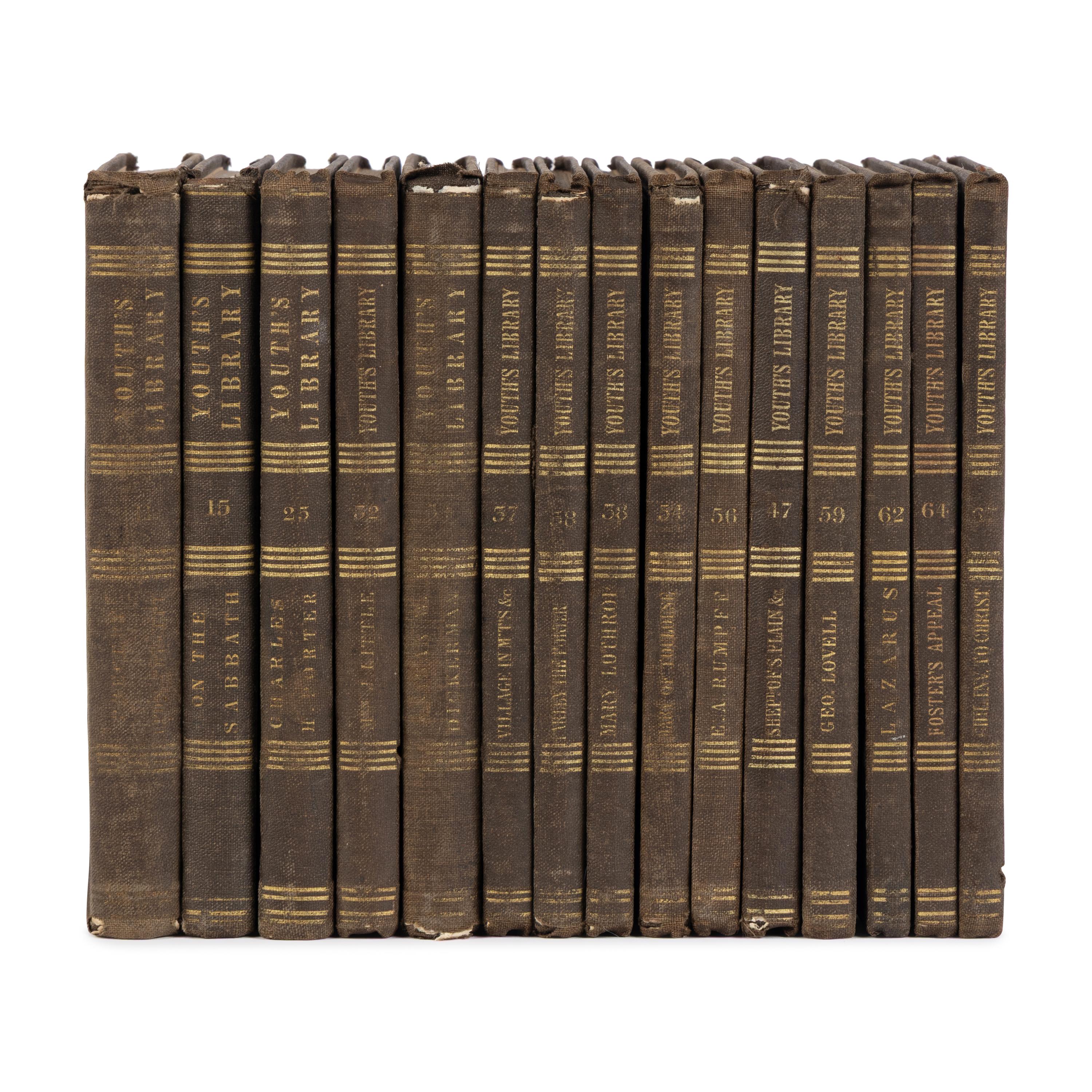 [Children's & Illustrated] Group of 15 matching cloth juvenile tracts from the “Youth’s Library” series