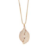YELLOW GOLD AND DIAMOND PENDANT NECKLACE