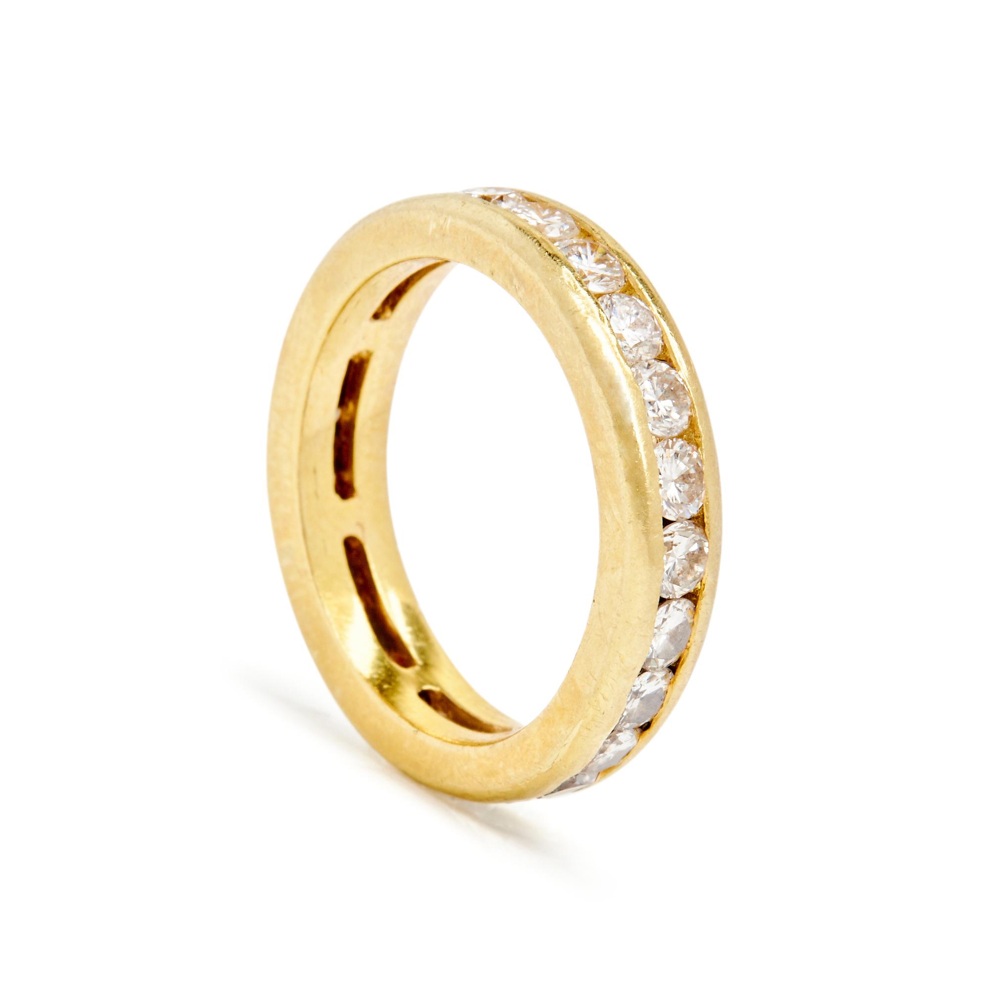 YELLOW GOLD AND DIAMOND ETERNITY BAND
