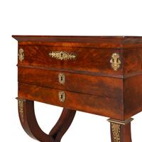 A French Gilt-Bronze Mounted Mahogany Work Table