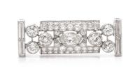 A Platinum and Diamond Brooch, 6.80 dwts.