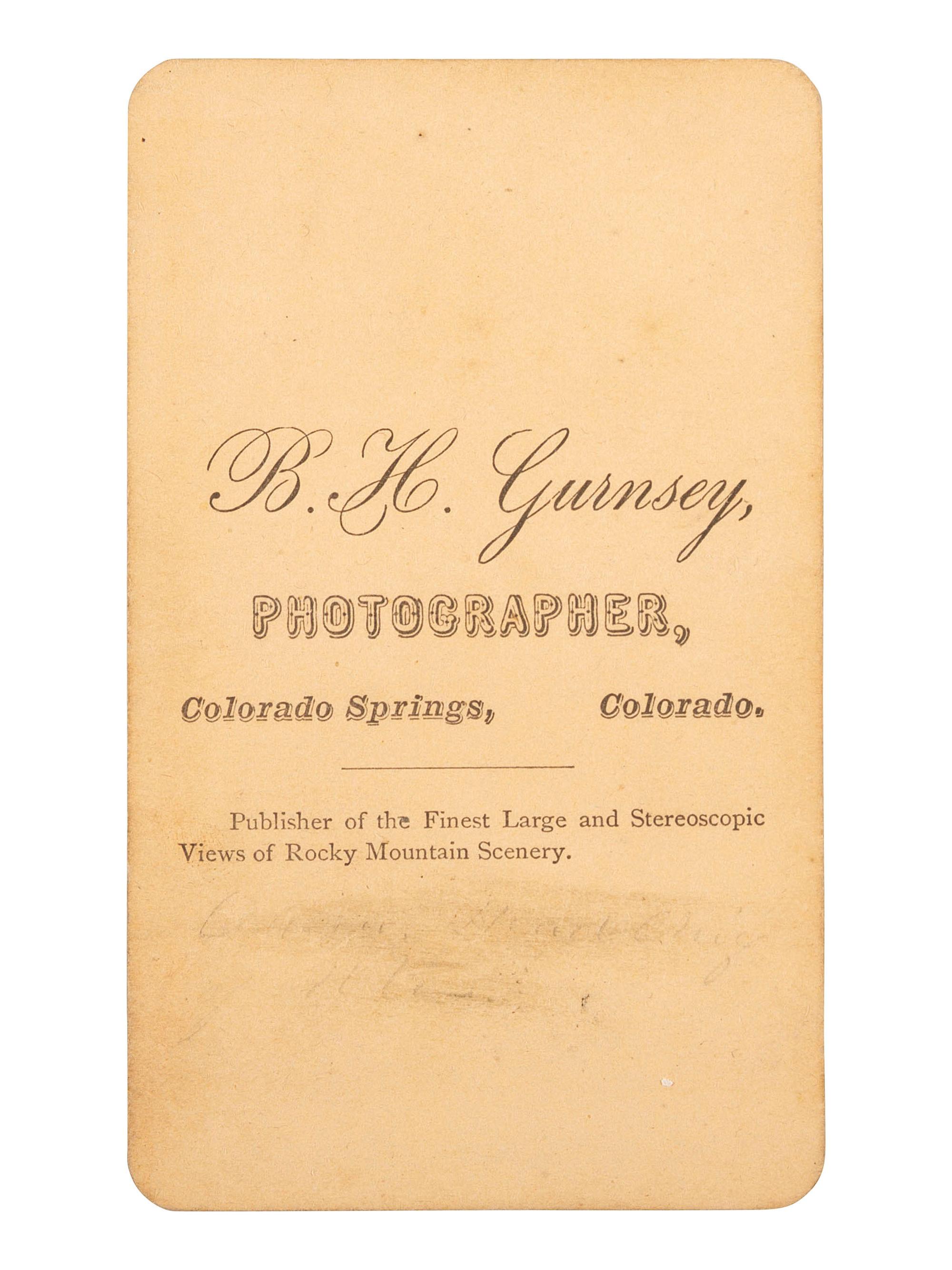 [NATIVE AMERICANS]. CDV of Ouray, "Chief of the Utes." Colorado Springs, CO: Byron H. Gurnsey, ca 1879.