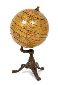 A Table Top Terrestrial Globe on Stand Height of 10 3/4 inches — CIRCA 1927