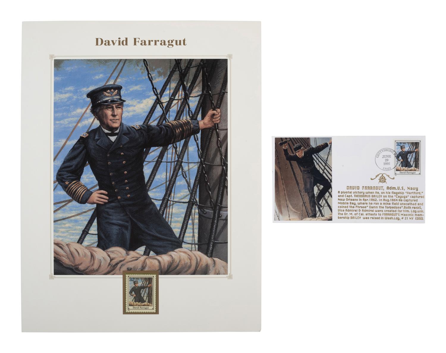 [CIVIL WAR]. Approx. 18 items involving the USS Hartford and Admiral D.G. Farragut, comprising: