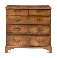 A George II Walnut Chest of Drawers