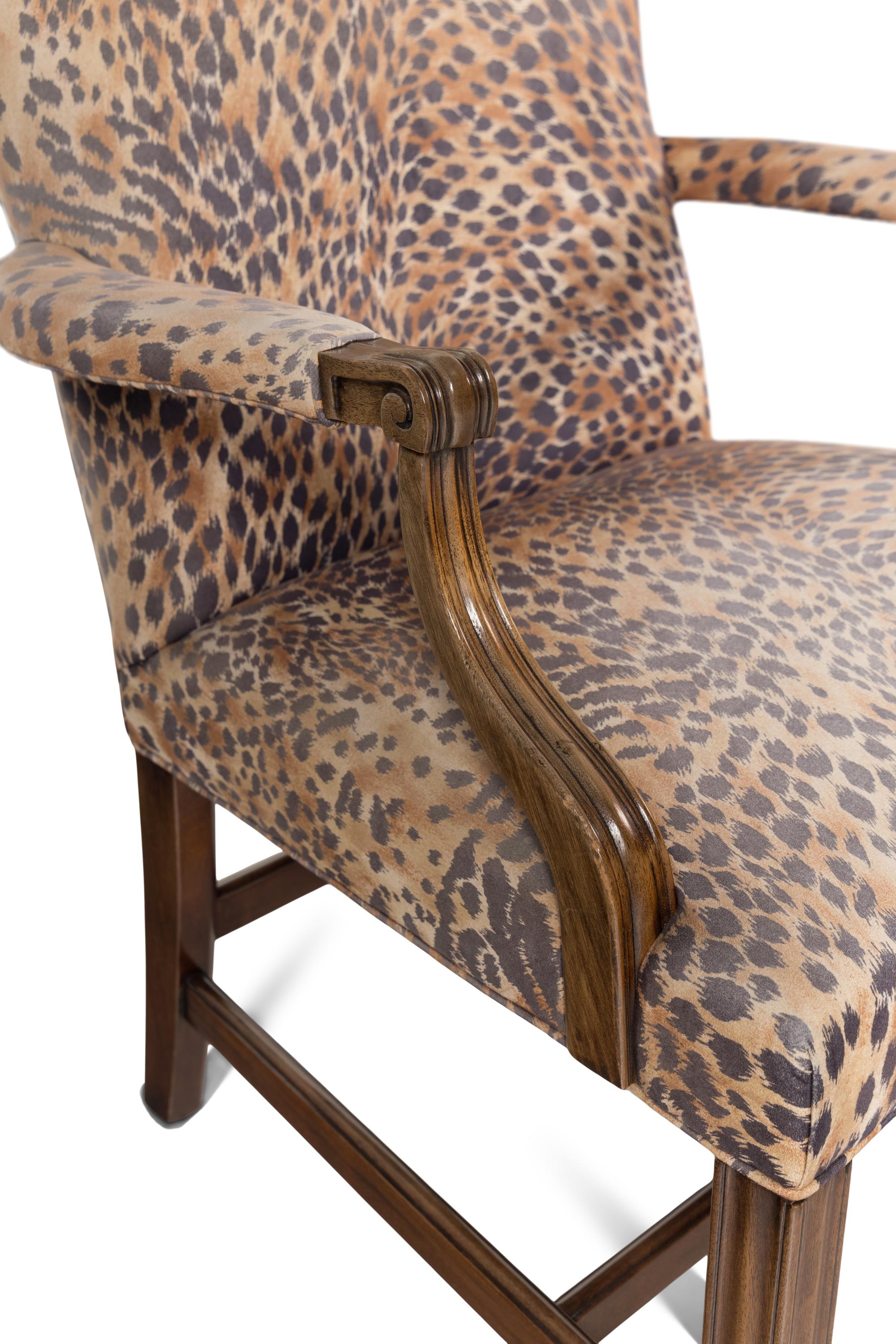 A George III Style Mahogany Library Chair