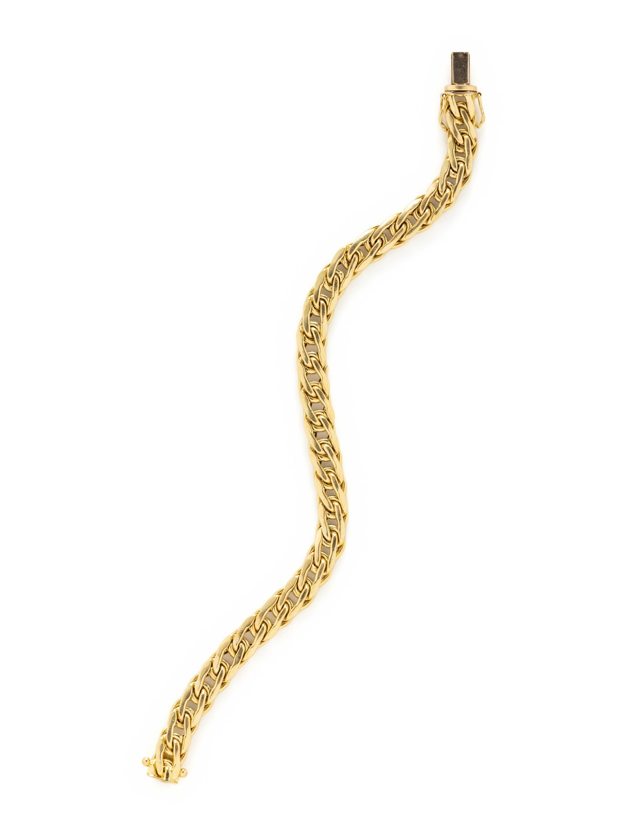 TWO YELLOW GOLD BRACELETS