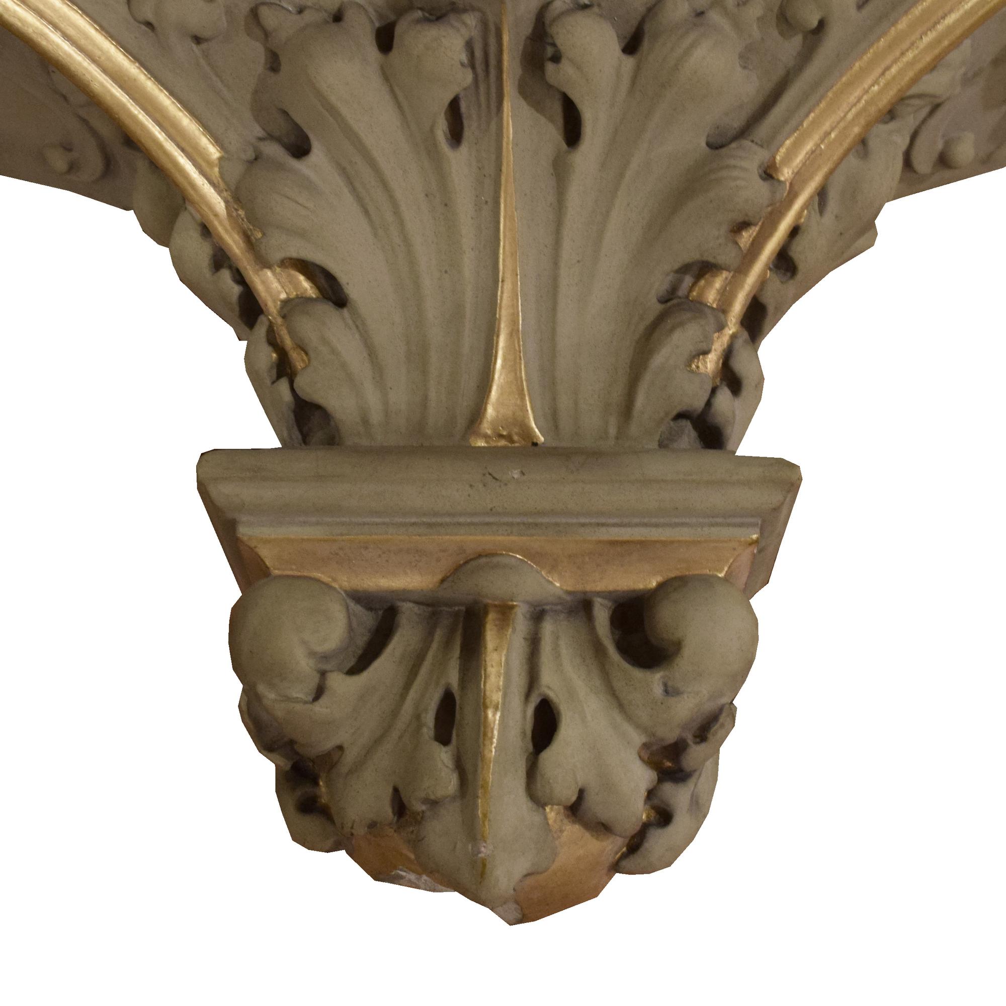 A Painted Cast Composition Bracket 31.5" W x 15" D x 21" H — United States, 20th Century