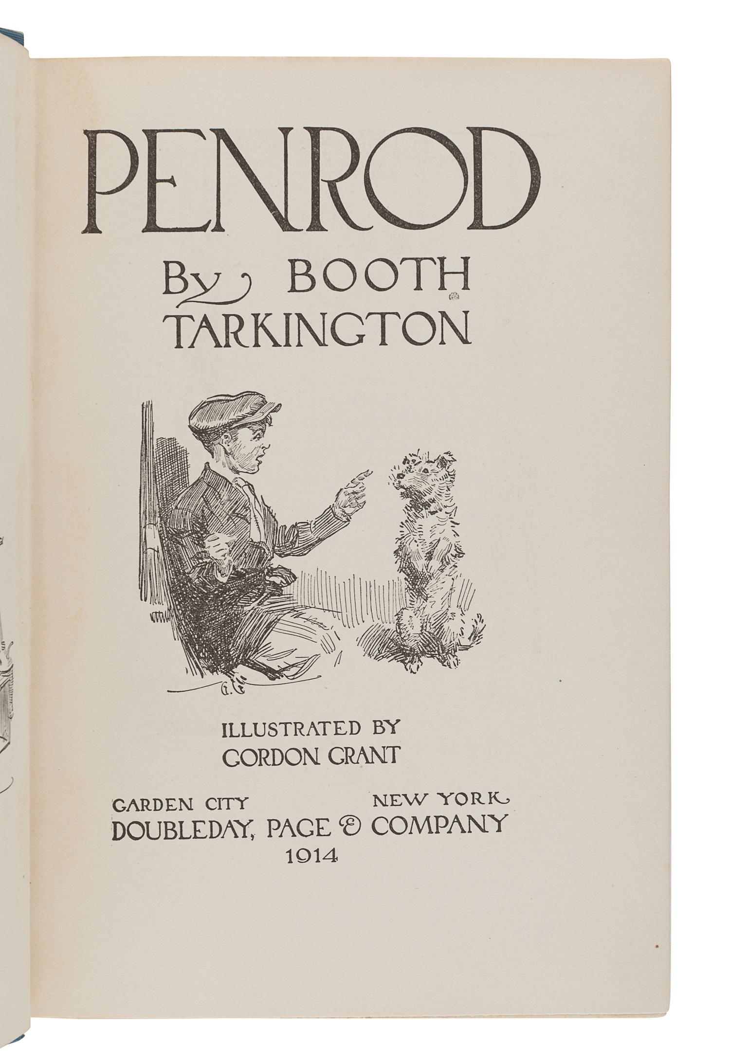 TARKINGTON, Booth (1869-1946). Penrod. Garden City, New York: Doubleday, Page & Company, 1914.