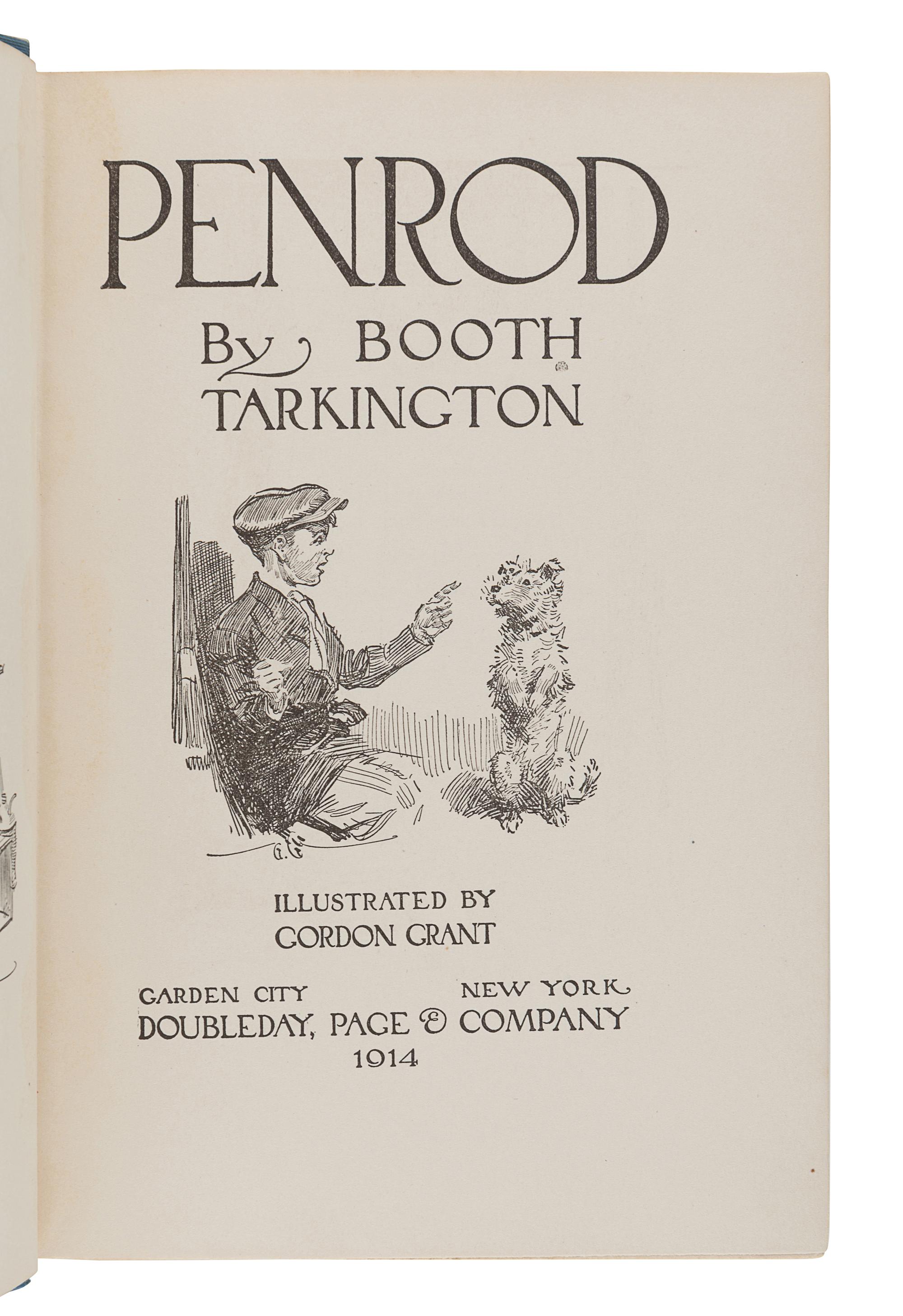 TARKINGTON, Booth (1869-1946). Penrod. Garden City, New York: Doubleday, Page & Company, 1914.