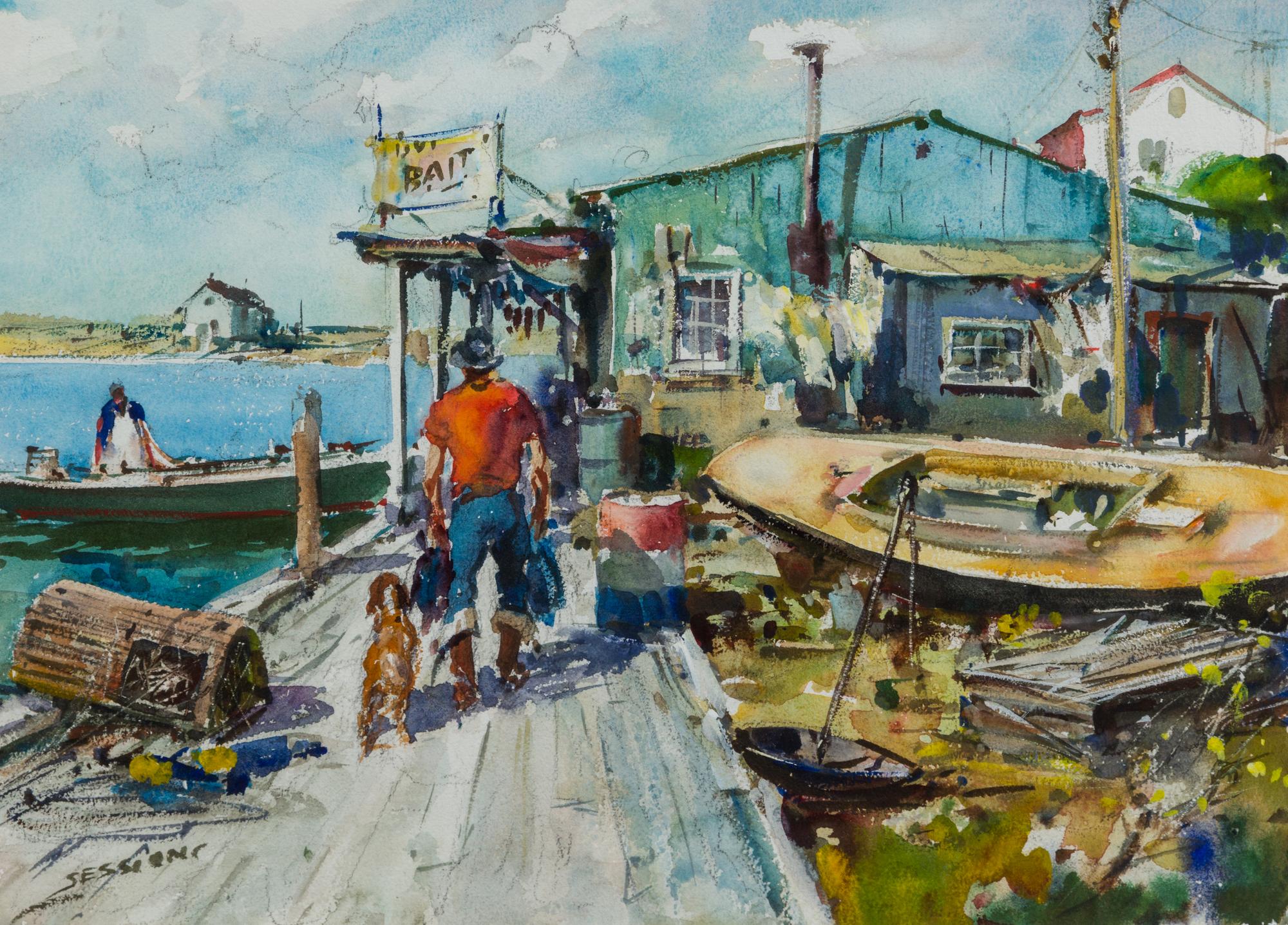 James Milton Sessions, (American, 1882–1962), Fisherman in Nova Scotia