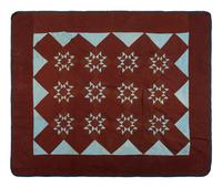An Amish Cotton 'Eight-Pointed Star' Pattern Quilt