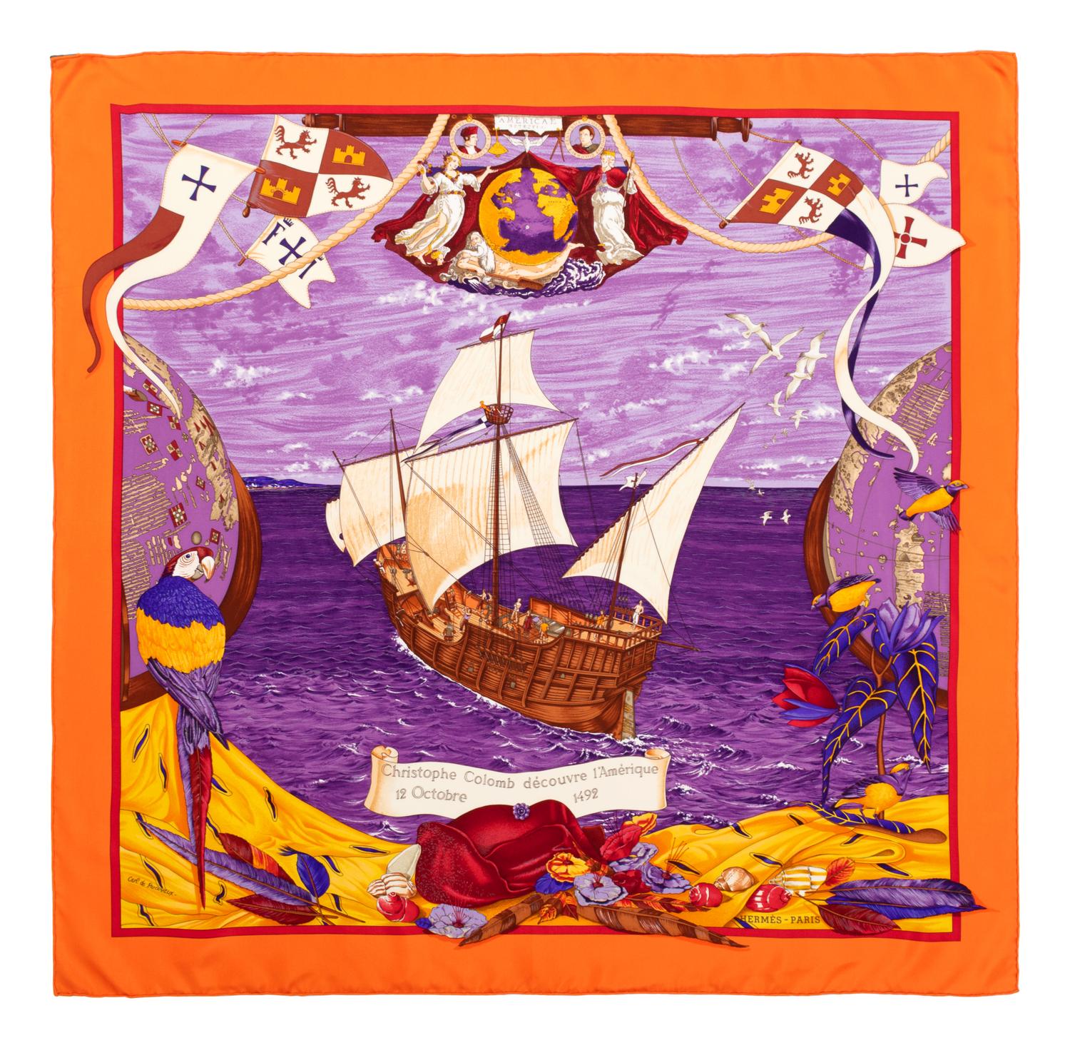 Three Hermès 90cm Silk Scarves