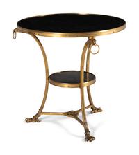 An Empire Style Gilt Bronze and Marble Guéridon