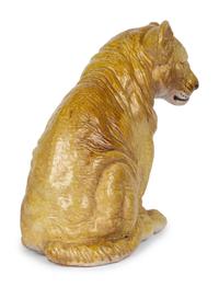 An Italian Glazed Ceramic Model of a Lion Cub — 20TH CENTURY