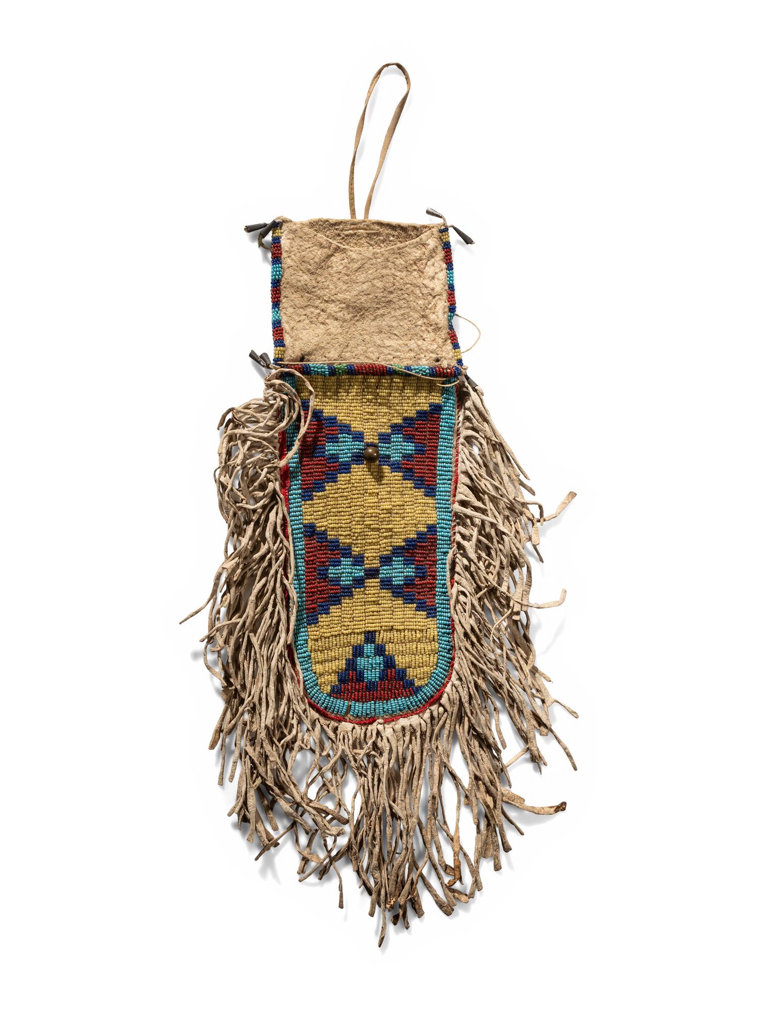 Sioux Beaded Hide Belt Pouch