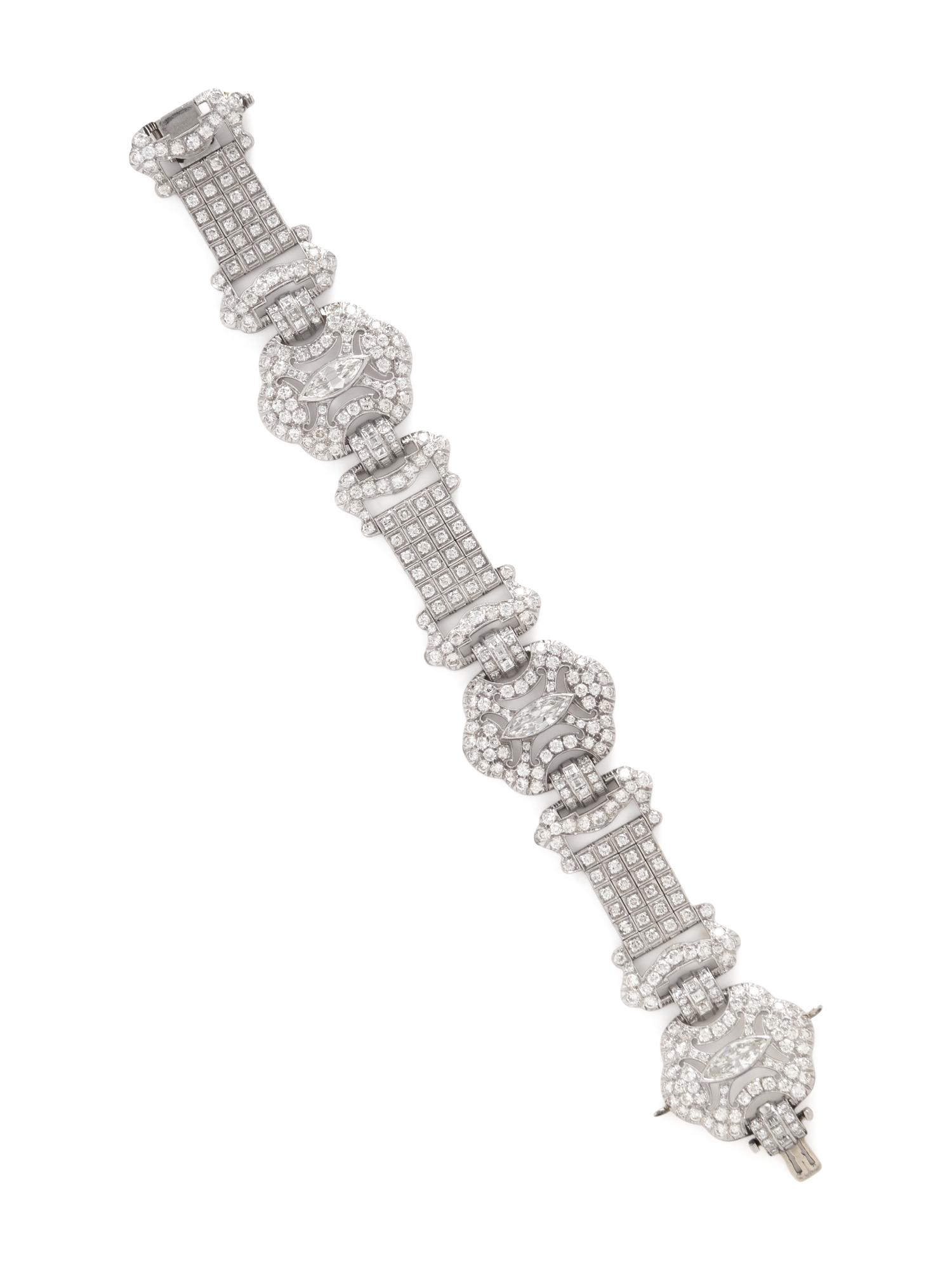 PLATINUM AND DIAMOND BRACELET
