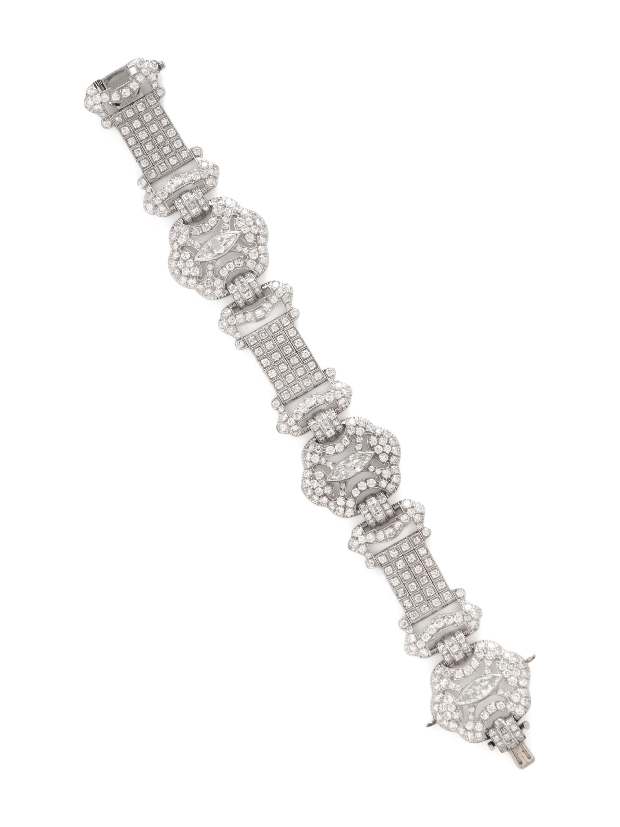 PLATINUM AND DIAMOND BRACELET