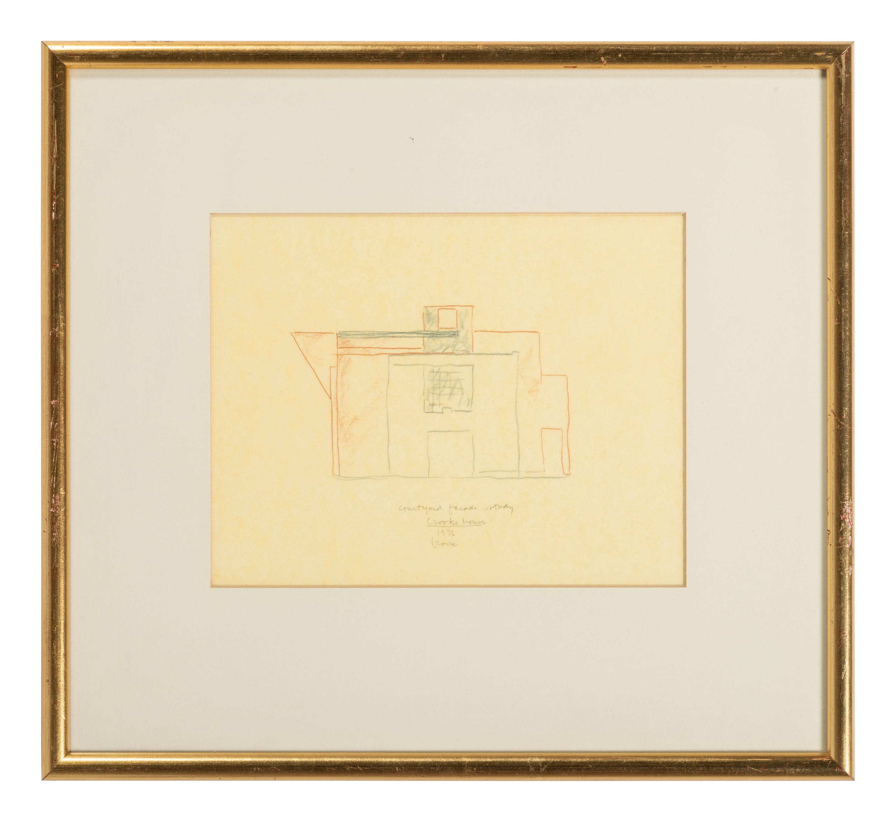 Group of 8 Architectural Drawings from The Crooks' House, 1976