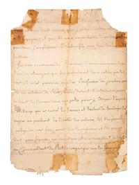 DE CARONDELET, Francisco Luis Héctor (1748-1807). Autograph letter signed ("Le Baron De Corondelet"), to the Alcalde Forstal. New Orleans, Louisiana, 18 September 1793.