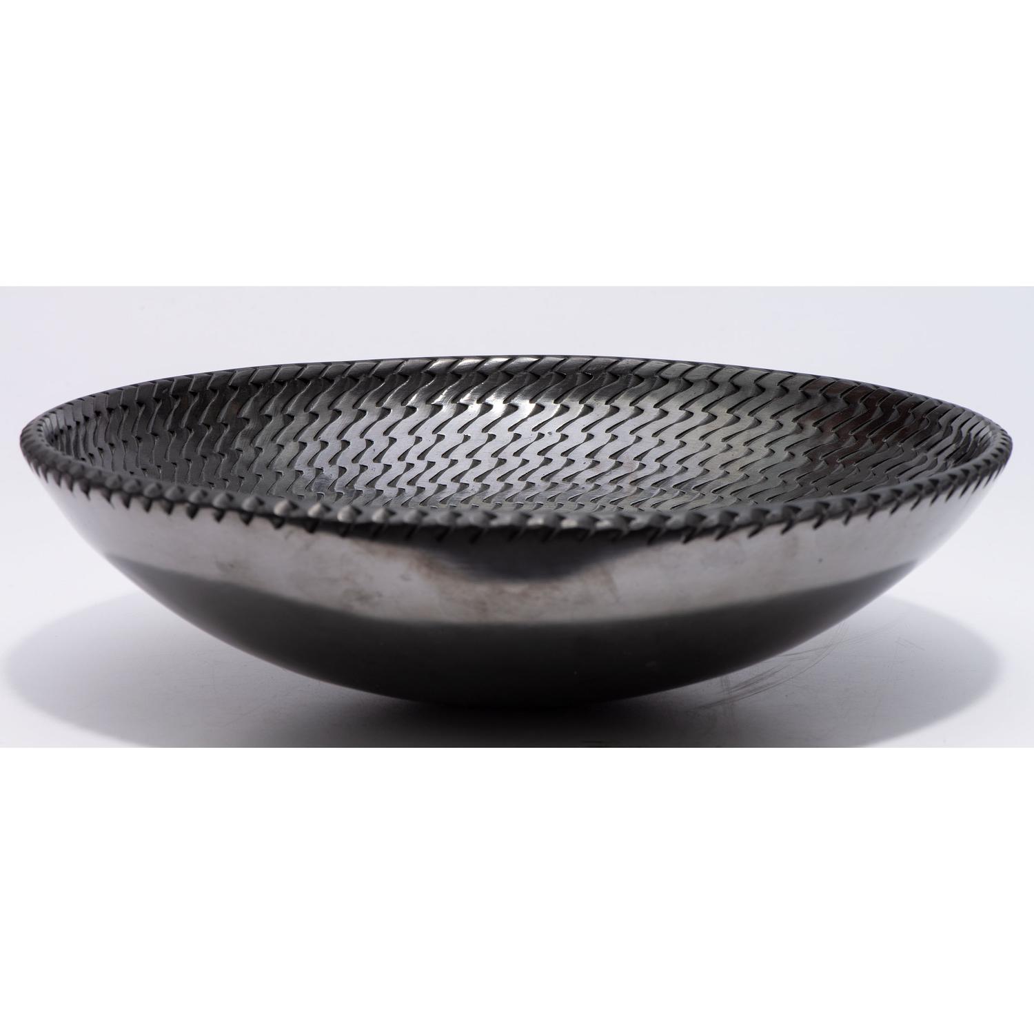 Blackware Pottery Plate