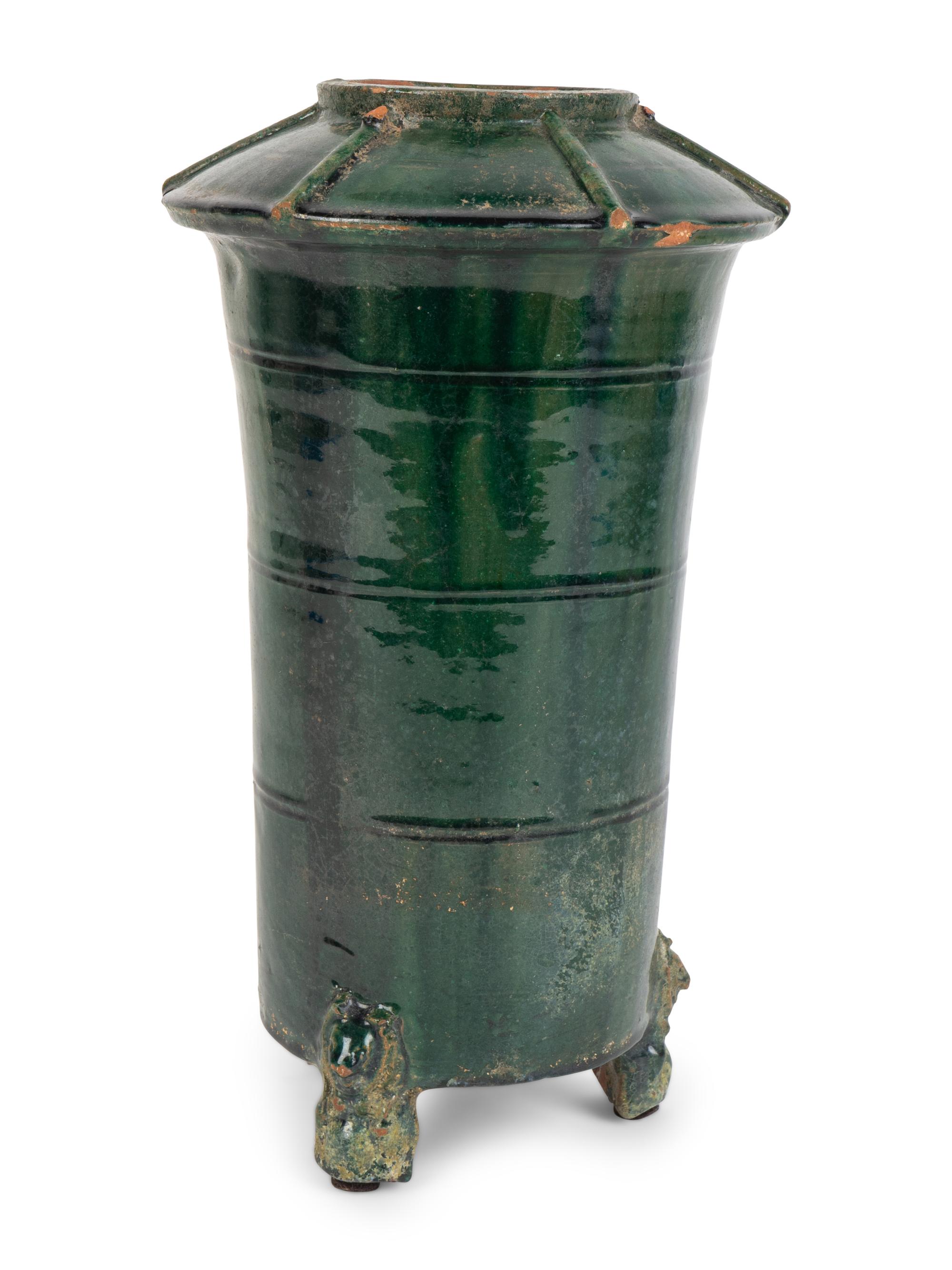 A Chinese Green-Glazed Terracotta Granary Model — HAN DYNASTY