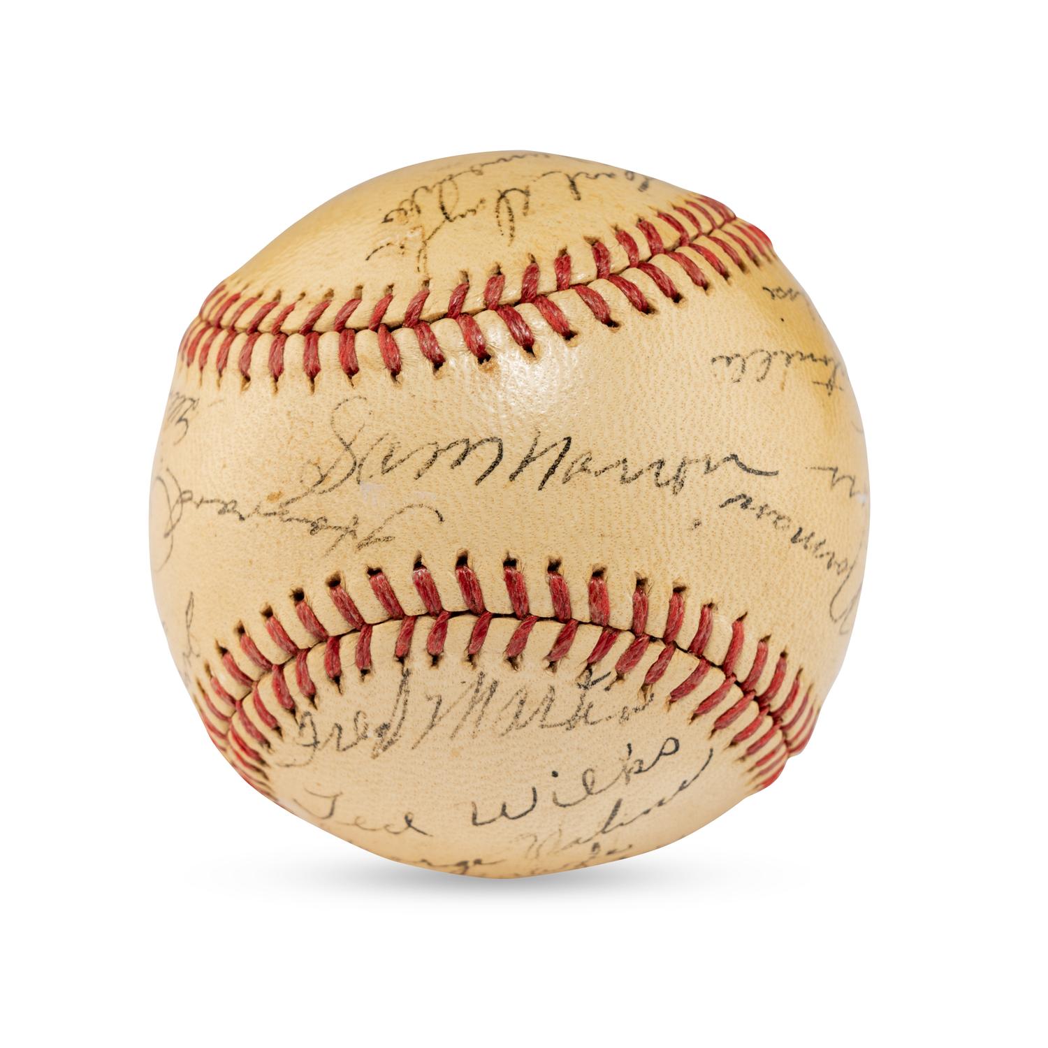 A 1941 Houston Buffaloes Team Signed Autograph Baseball