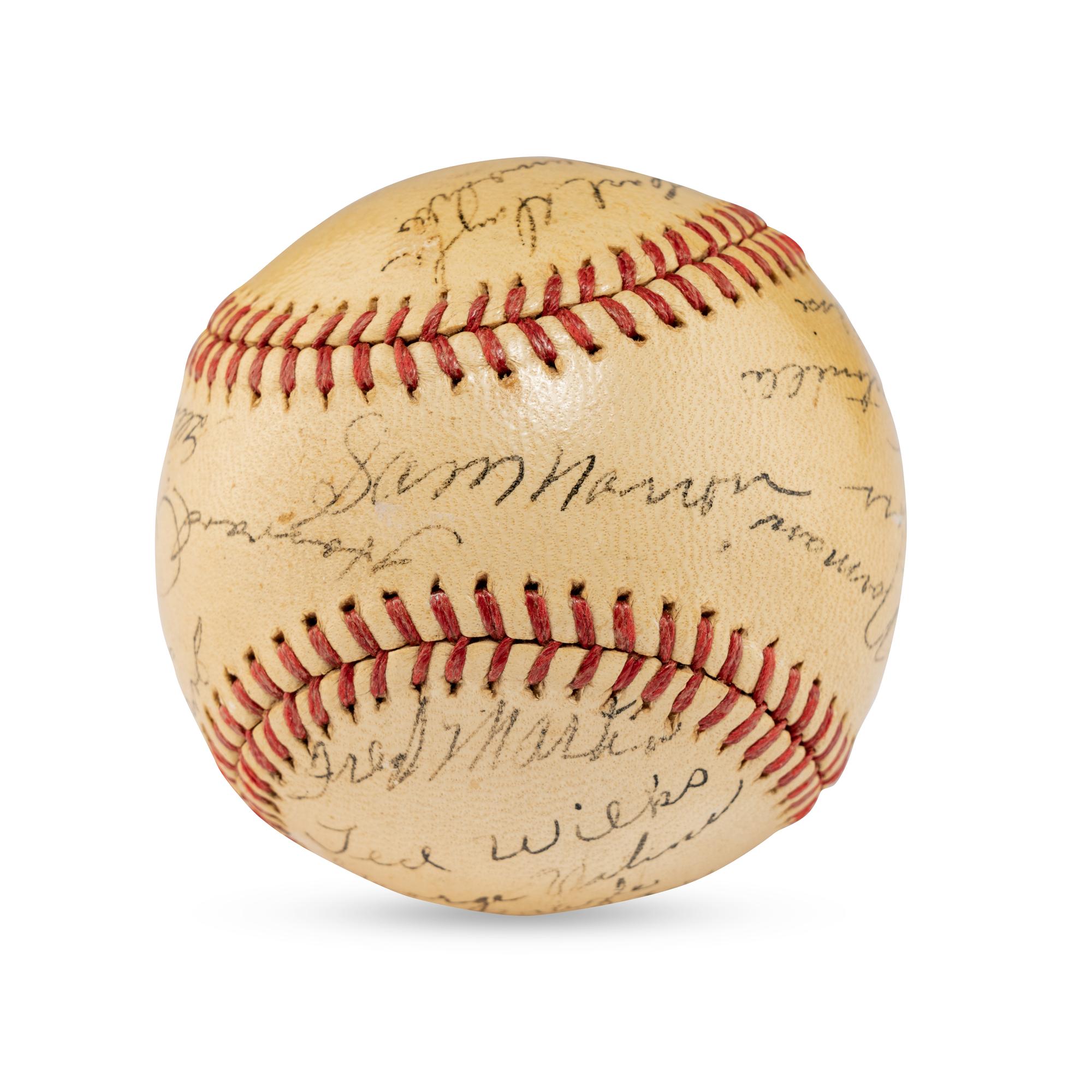 A 1941 Houston Buffaloes Team Signed Autograph Baseball