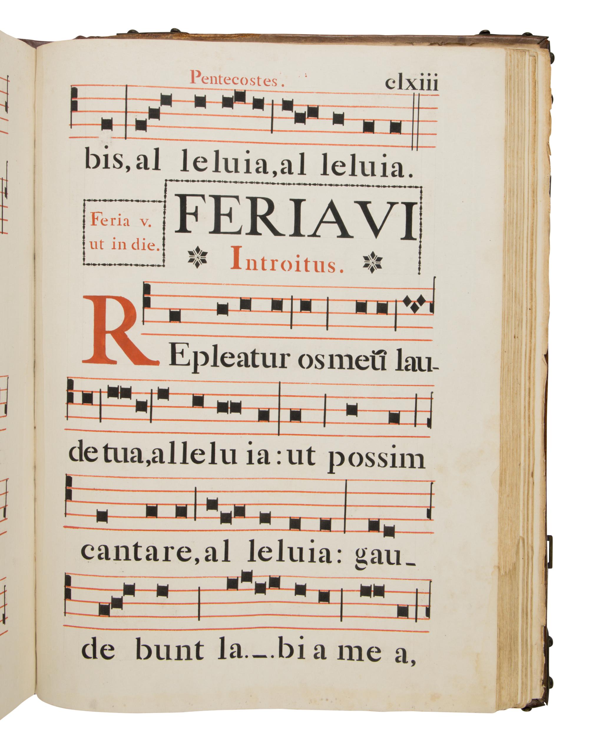 JEAN-DENIS CHANDORA (scribe), style of (active Paris, 1780-1844) Gradual, in Latin, stenciled manuscript on paper [France, Paris, c. 1820]