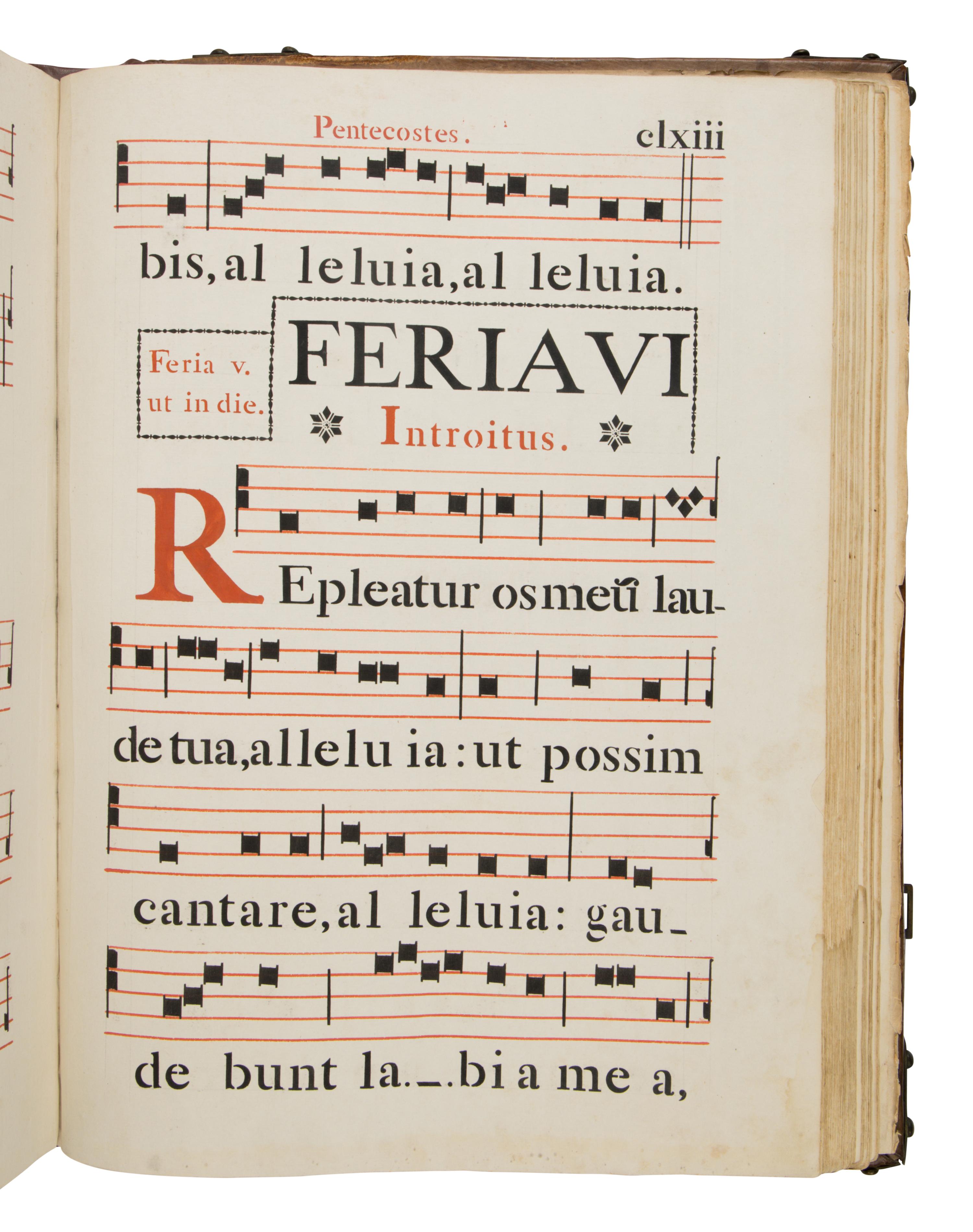 JEAN-DENIS CHANDORA (scribe), style of (active Paris, 1780-1844) Gradual, in Latin, stenciled manuscript on paper [France, Paris, c. 1820]