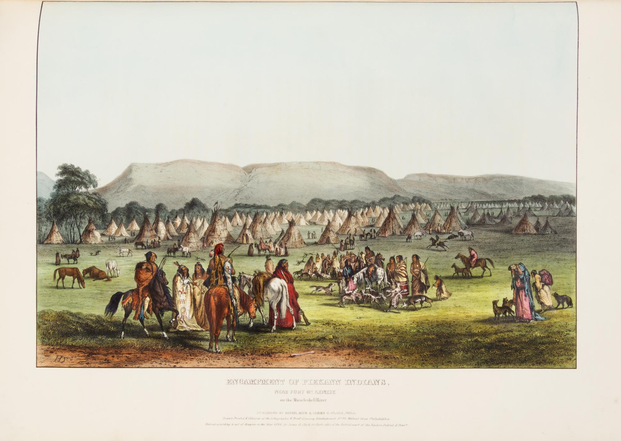 MCKENNEY, THOMAS L. AND JAMES HALL. History of the Indian Tribes of N. America... Phil., 1838, 1844. 3 v. 1st ed. Louis Philippe copy