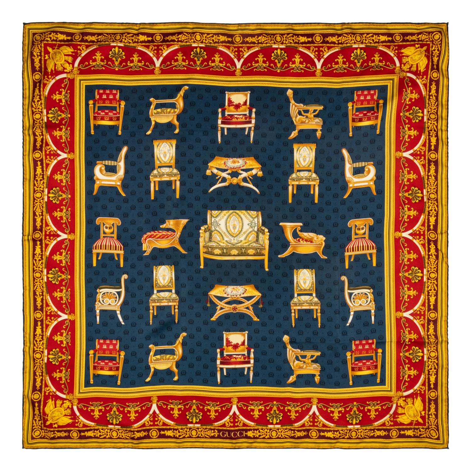 Gucci & Ferragamo, Five Silk Scarves