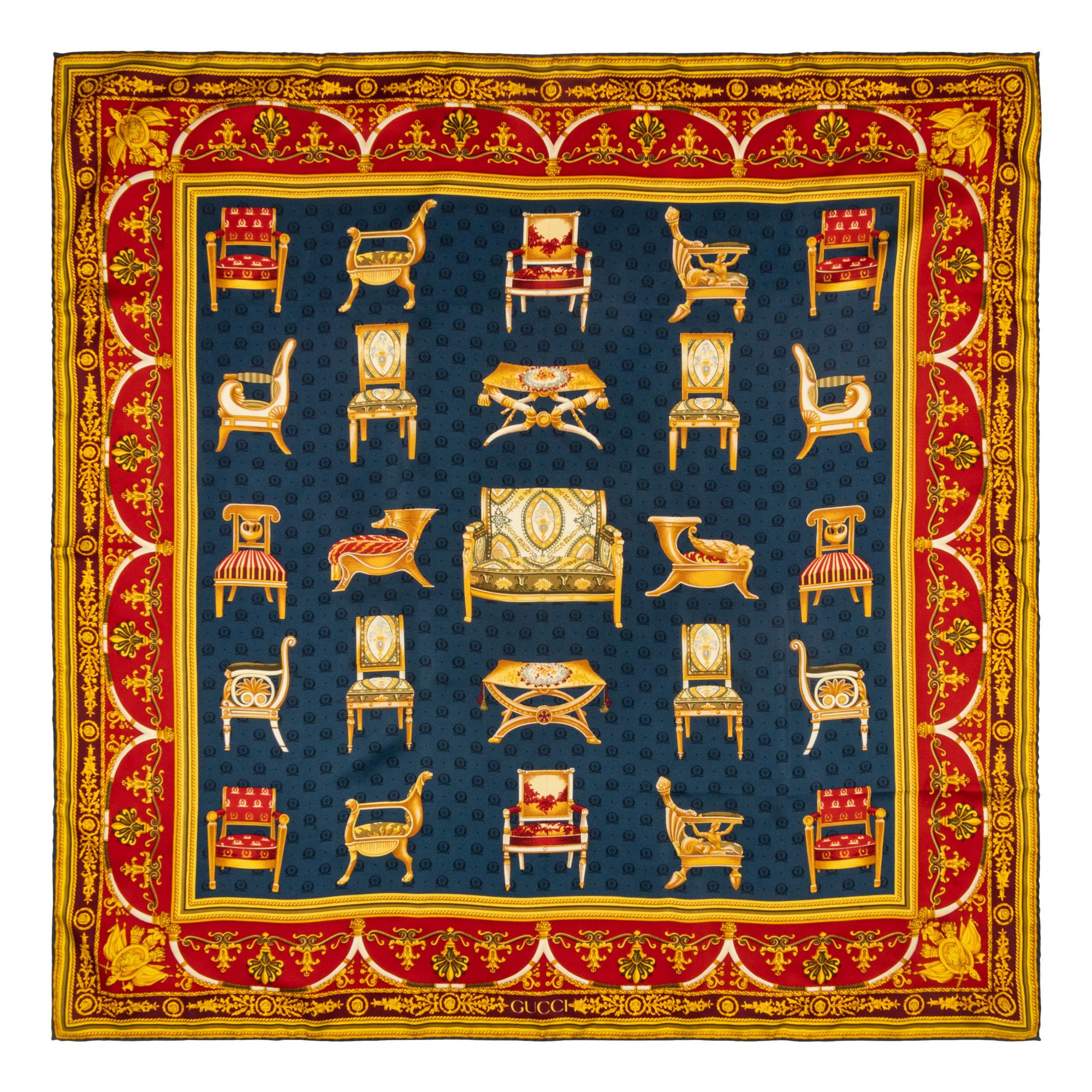 Gucci & Ferragamo, Five Silk Scarves