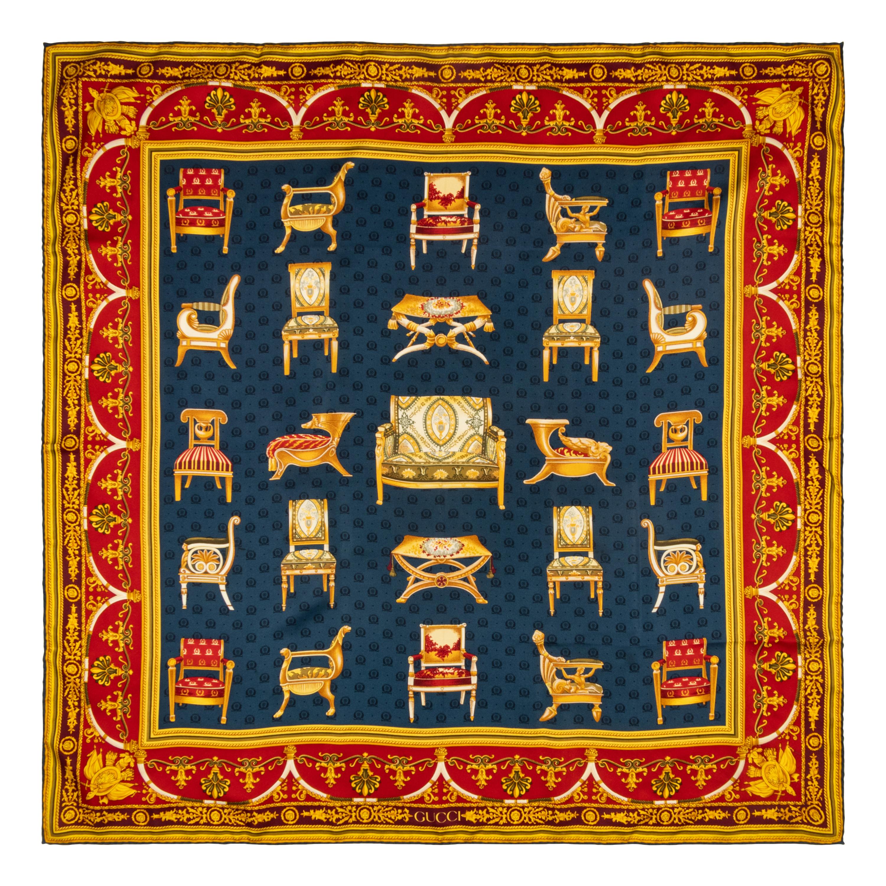 Gucci & Ferragamo, Five Silk Scarves