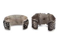 Navajo Sterling Silver and Turquoise Cuff Bracelets