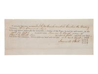 [AFRICAN AMERICANA]. Summons for free person of color William Baynard to appear in court. Caroline County, Maryland. 18 September 1856.