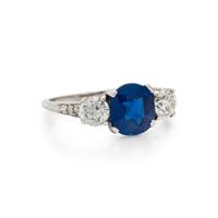 TIFFANY & CO., KASHMIR SAPPHIRE AND DIAMOND RING