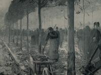 A Pair of Photogravure Prints after Autumn in Paris , 1890, by Childe Hassam (American, 1859–1935)