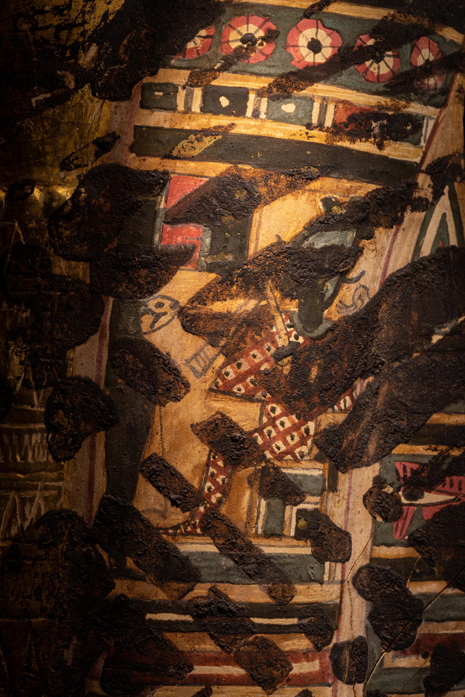 An Egyptian Gilt Cartonnage Mummy Mask