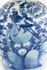 A Pair of Blue and White Porcelain Jars Mounted as Lamps
