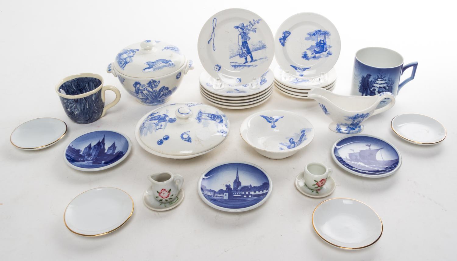 A Collection of Diminutive Tea Articles Height of tallest 3 1/2 inches.