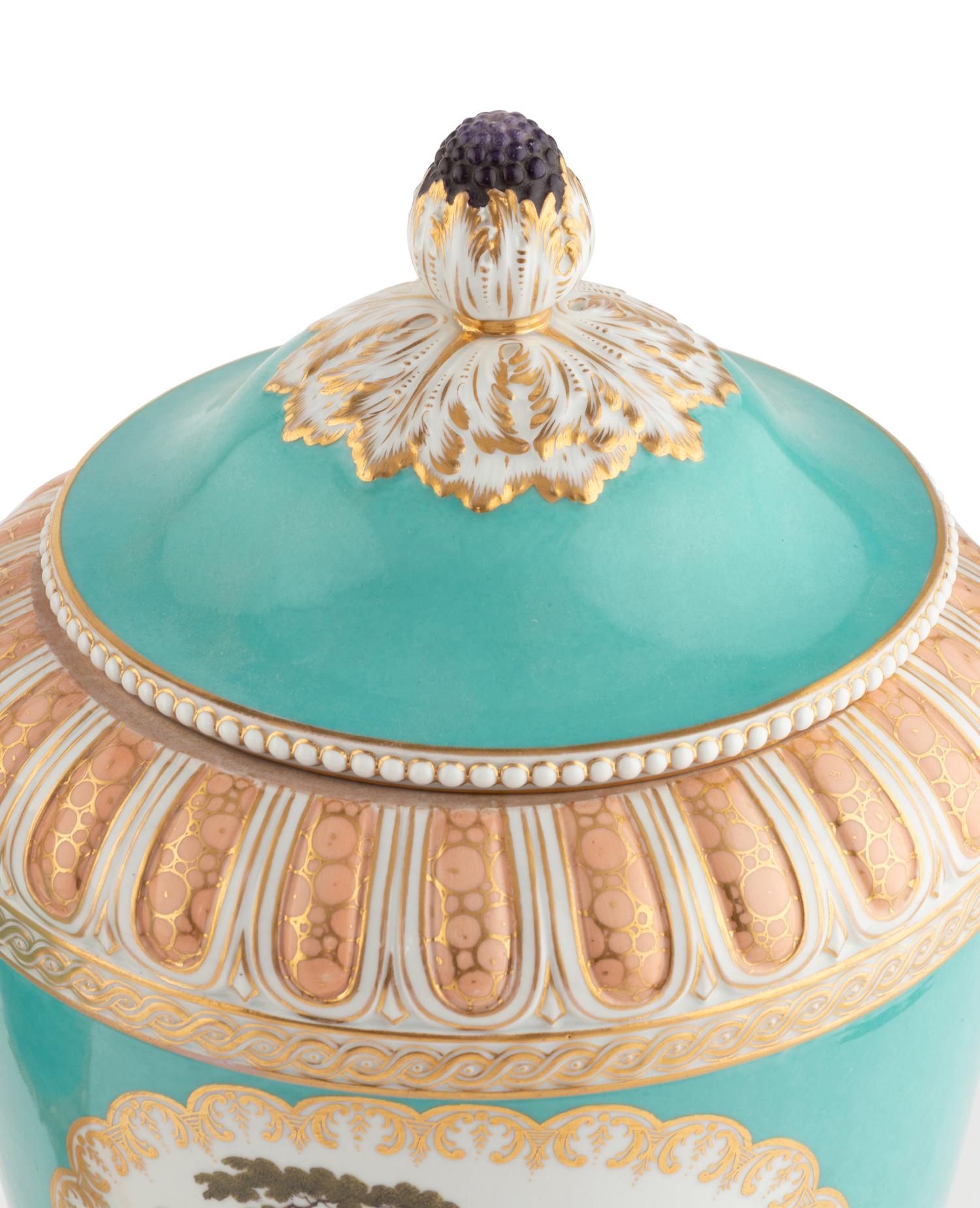 A Pair of Berlin (K.P.M.) Porcelain Urns