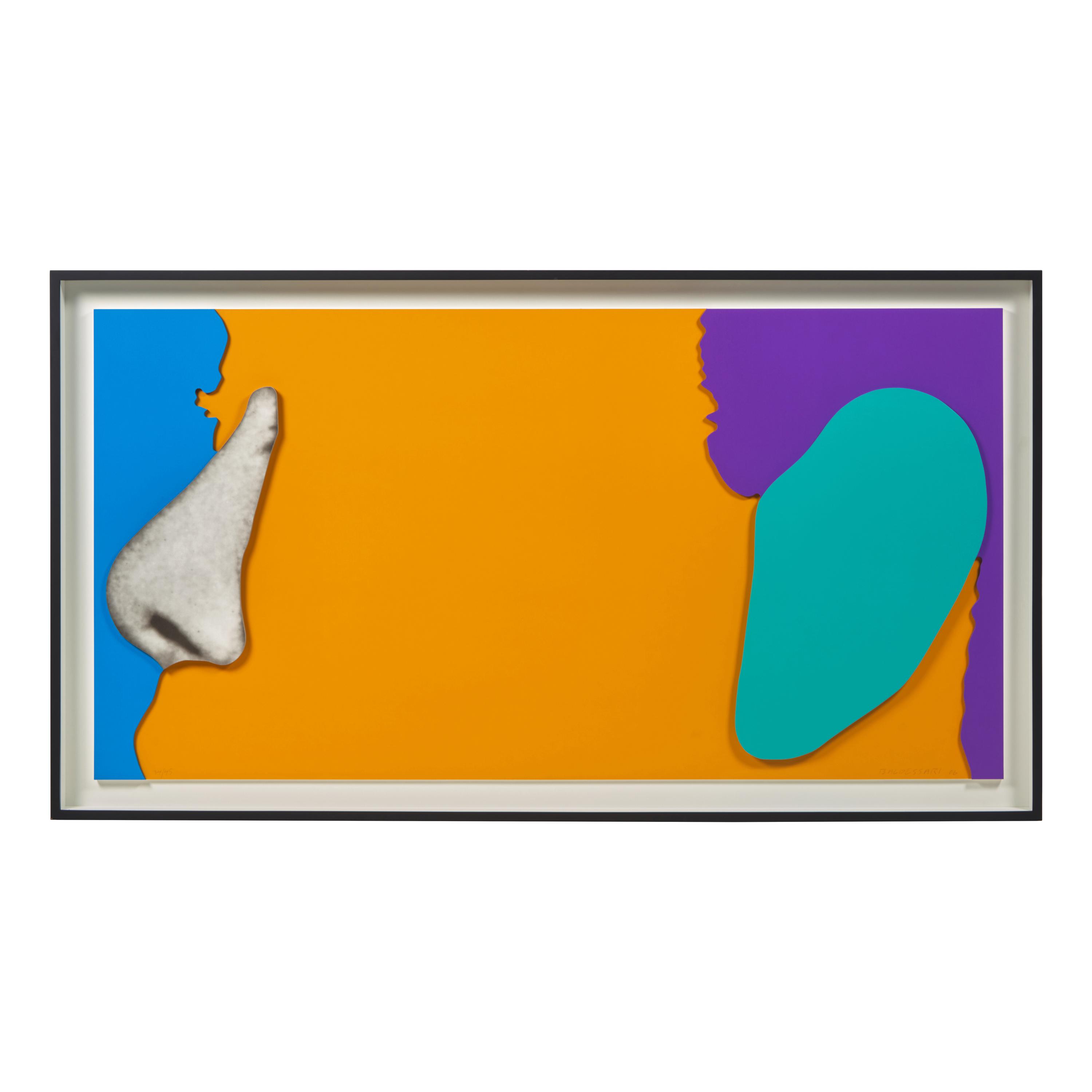 John Baldessari (American, 1931-2020) — Noses & Ears, Etc.: Face with Nose and (Green) Ear , 2006